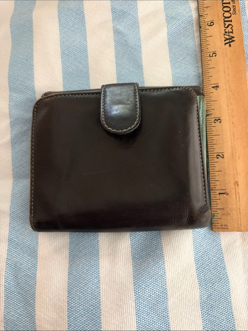 Classic women’s vintage Kane -m  Leather Bifold Wallet - Black